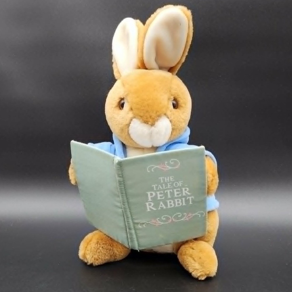 Eden Brown Peter Rabbit Plush Storybook Bunny Blue Jacket Nursery‎ Gift